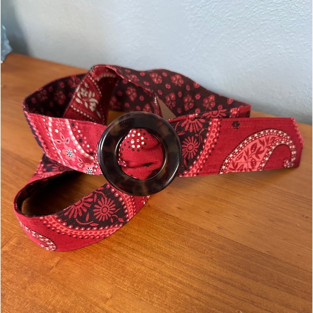 Vera Bradley Retired Mesa Red Paisley Belt 43” length 1.5” wide